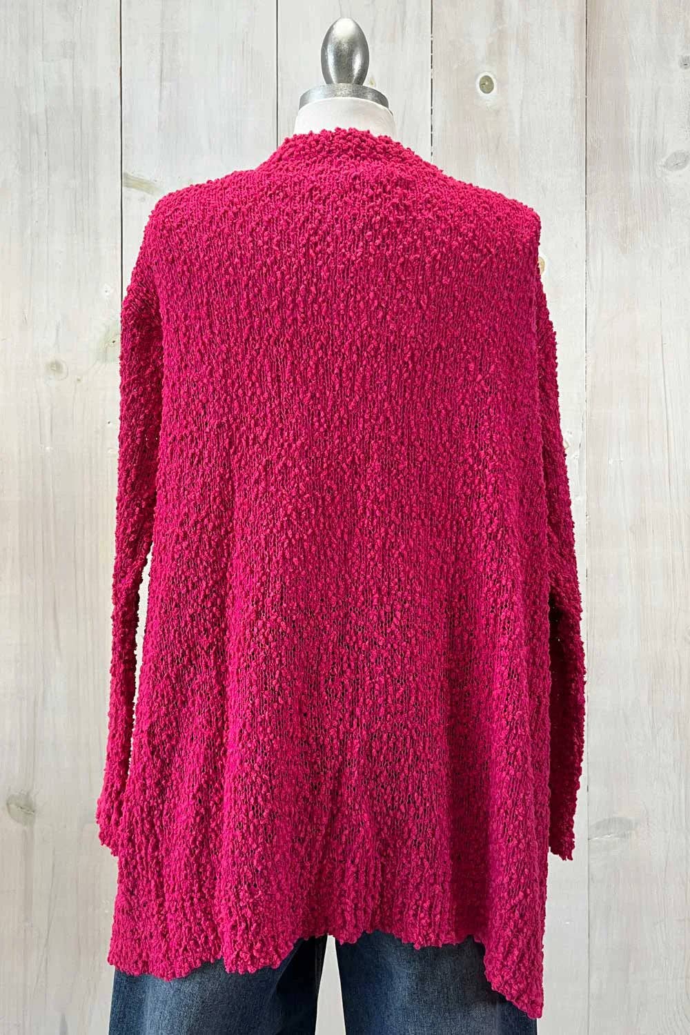 Tasha Apparel Wholesale - Wholesale Cardigan - Women's - Trendy Popcorn Knit Open Front Cozy Lightweight Oversized Cardigan Sweater3
