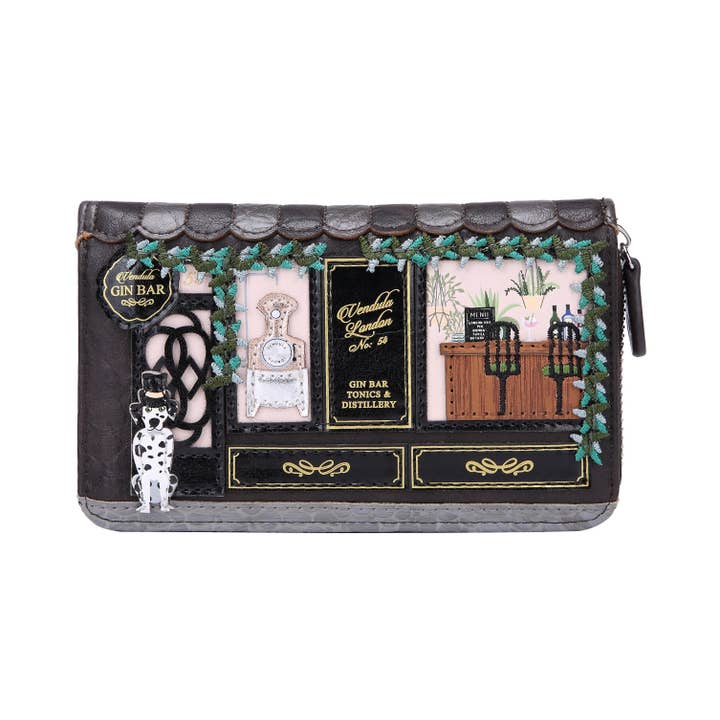 Vendula London Ltd - Wholesale Wallet - Women's - Vendula Gin Bar Medium Ziparound Wallet