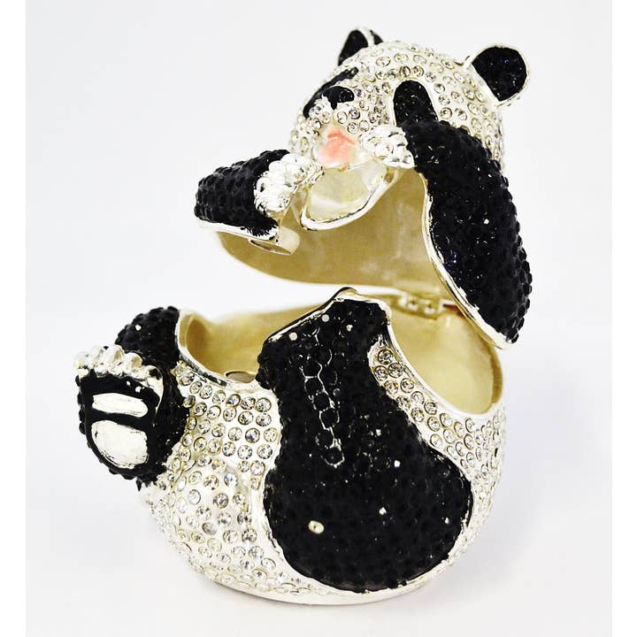 Ciel Collectables - Vente Boîte/rangement à bijoux - Boîte à babioles Bejeweled Big Panda. Set à main en cristal Swarovski3