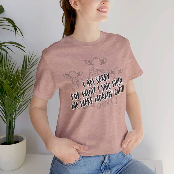 Moving Cattle Bella+Canvas Tshirt for wholesale by Red Dirt Texas