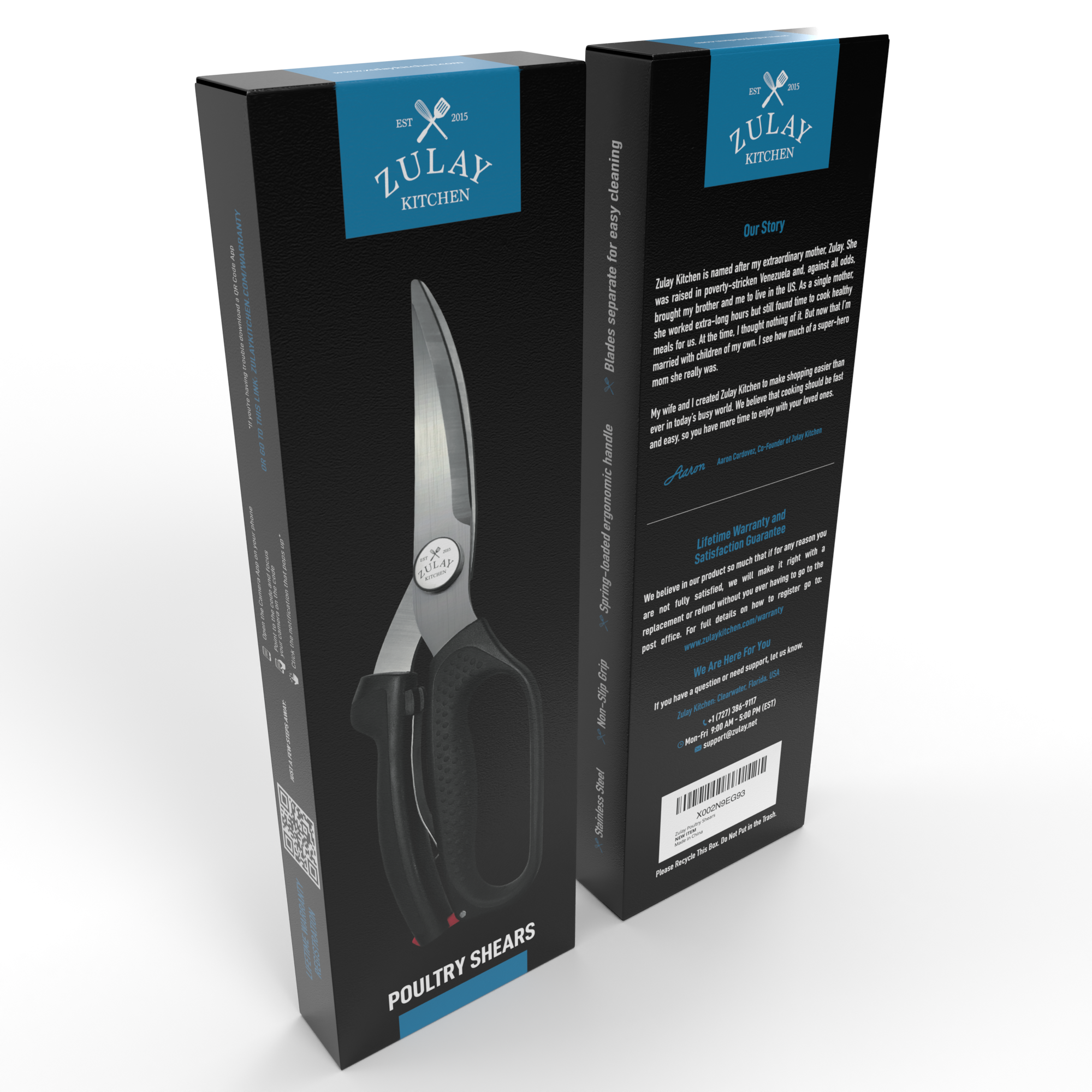 Zulay Kitchen - Venta al por mayor Cuchillo/cúter de cocina - Tijeras de Aves de Corral Premium de Alta Resistencia1