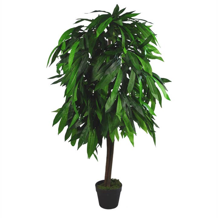 Manga Plant Tree 120cm Tall Grande Verde Madeira Natural por atacado de Leaf Design UK LTD