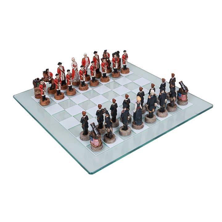 Pacific Trading - Wholesale Board Game - 12788 Revolutionary War Chess Set