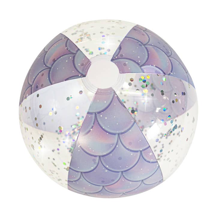 Inflatable Beach Ball Mermaid Glitter for wholesale by PoolCandy