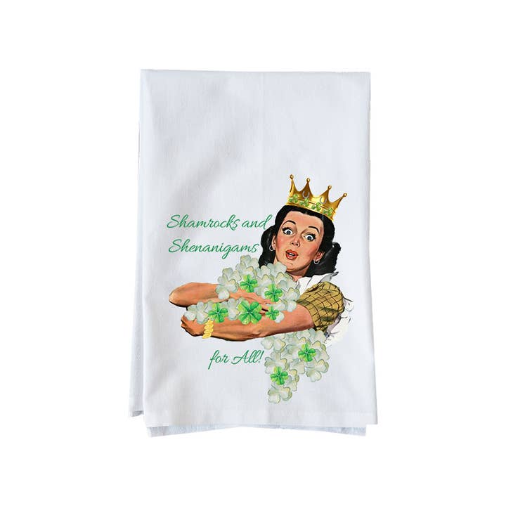 Knollwood Lane - Wholesale Tea Towel - Shamrocks and Shenanigans Kitchen Towel