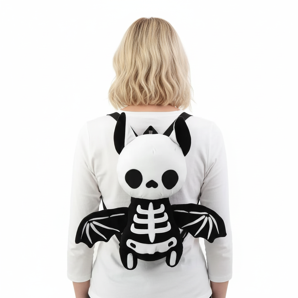 COMECO INC - Wholesale Backpack - Women's - Skeleton Bat Stuffed Backpack5