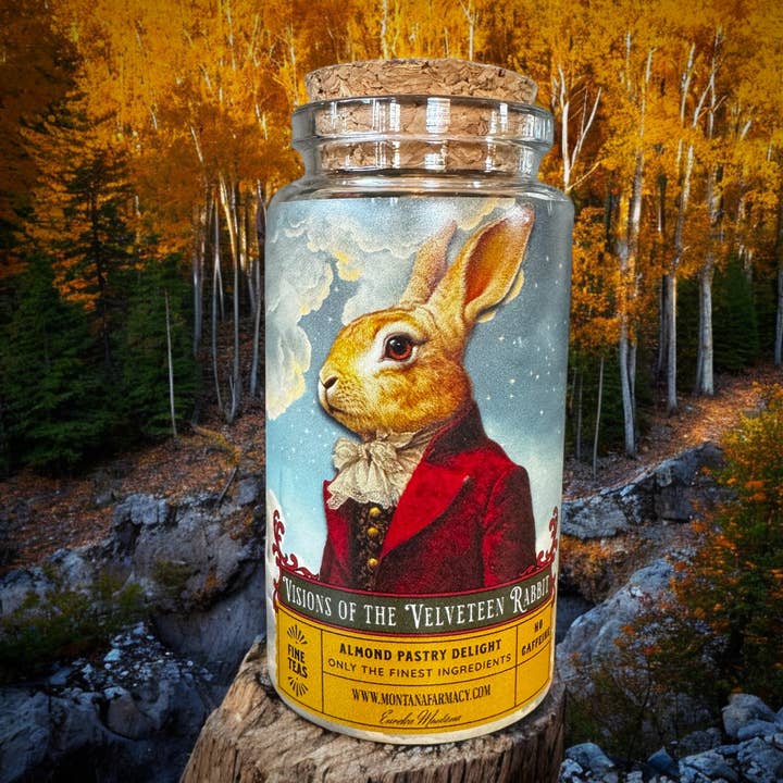 Montana Farmacy - Wholesale Loose Tea - Visions of the Velveteen Rabbit Corked Apothecary Tea Jar