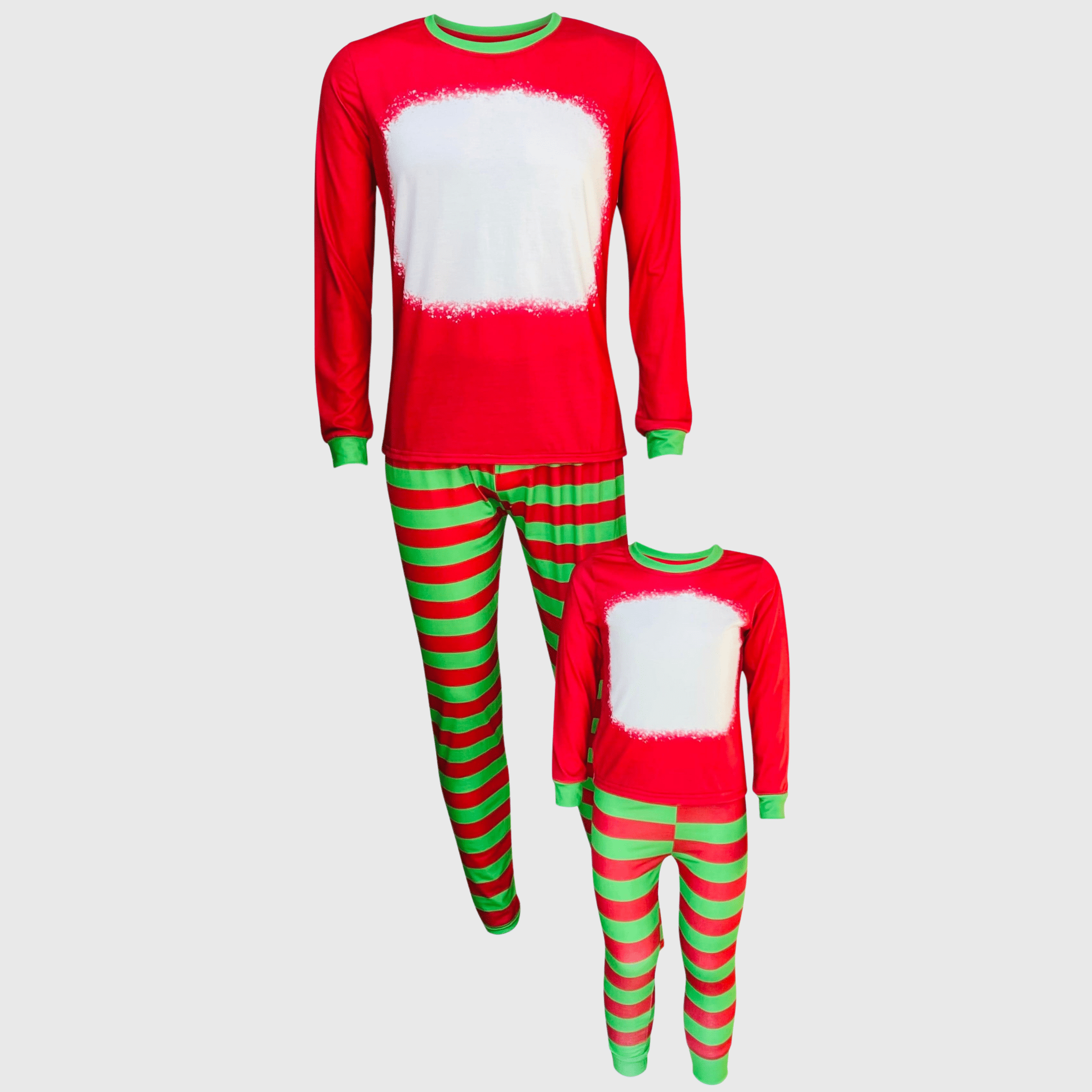 ILTEX Apparel - Wholesale Sleepwear Set - Women's - Christmas FAUX Bleached Red Green Family Pajama Set (Kids & Adult)5
