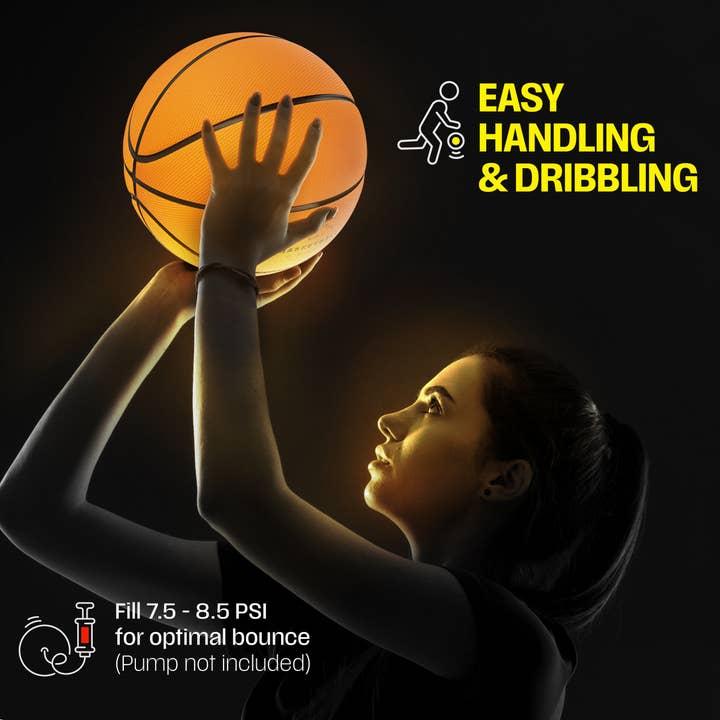 Squad Hero – wholesale Sporting accessories – Rechargeable Light Up Basketball Ball5