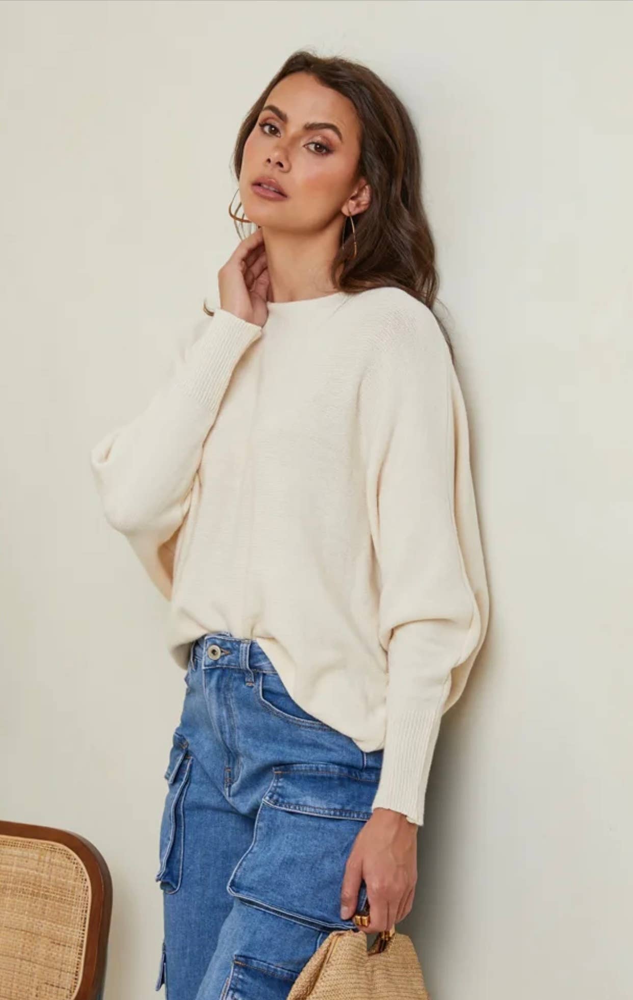 LÉA & LUC - Vendita all'ingrosso Maglione tricot - Donna - Maglione con maniche a pipistrello REF. 009966