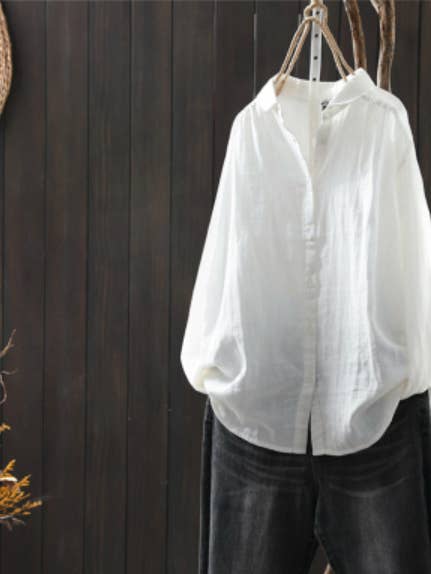 Whisper Mint - Wholesale Shirt - Women's - Double-Layer Cotton Gauze Shirt for Women2