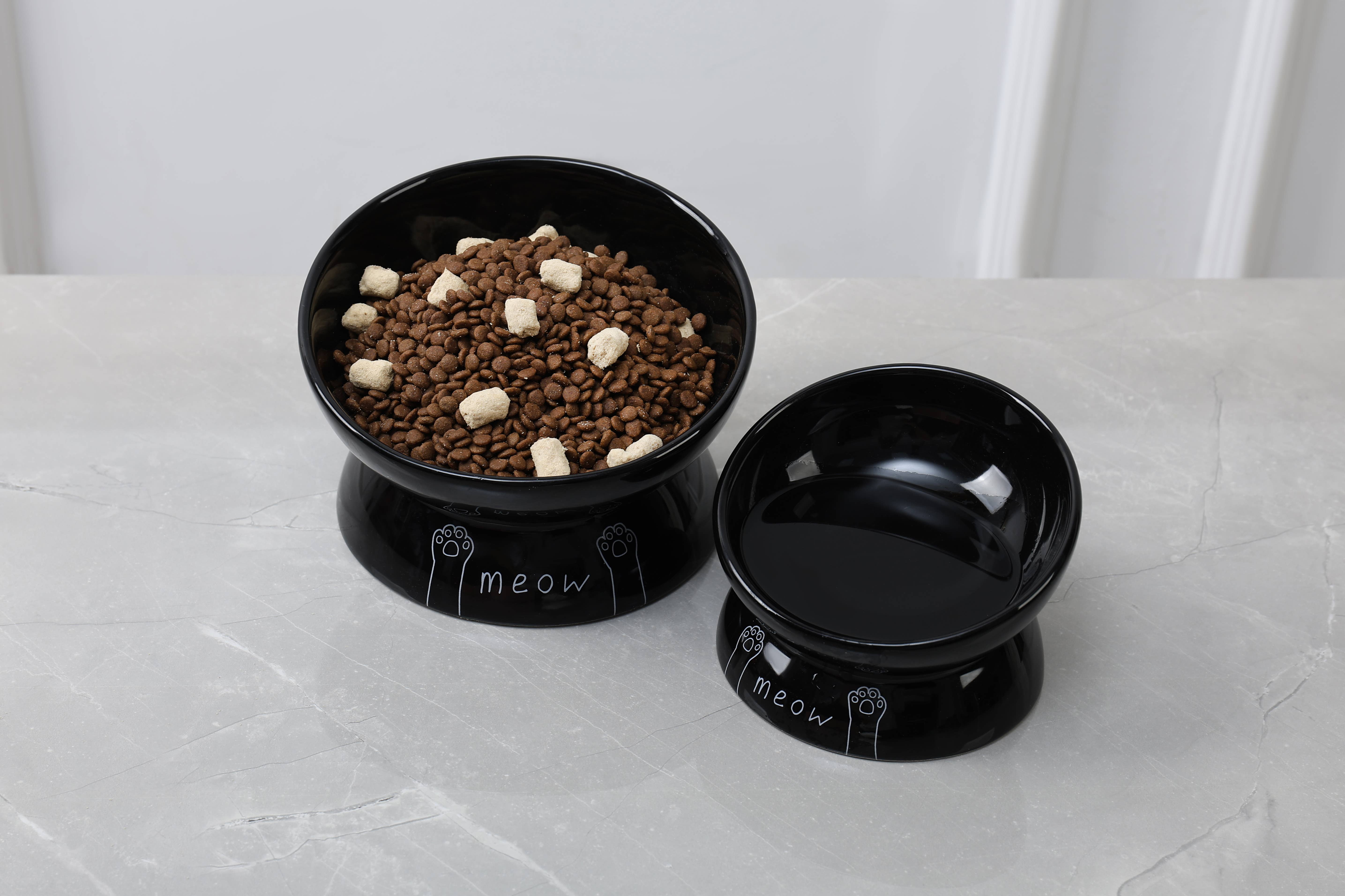 Park Life Designs - Wholesale Pet Elevated Bowl - Cat/Dog - Meow Elevated Ceramic Cat Dish - Ideal For Food Or Water6