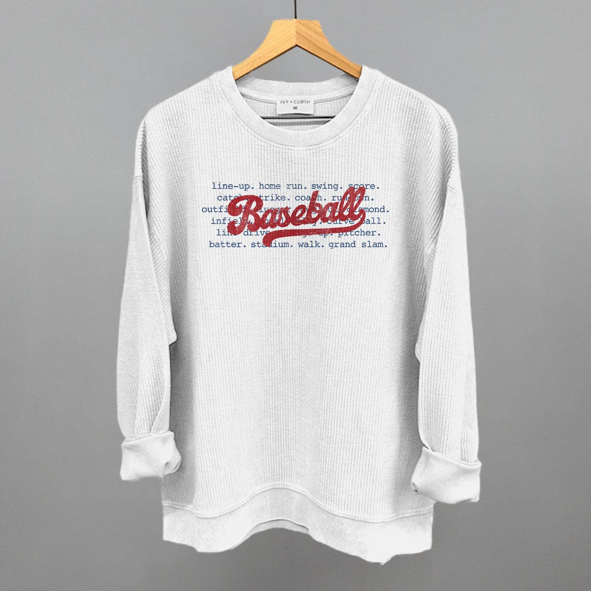 Ivy + Cloth - Wholesale Graphic Sweatshirt - Women's - Baseball Terms7