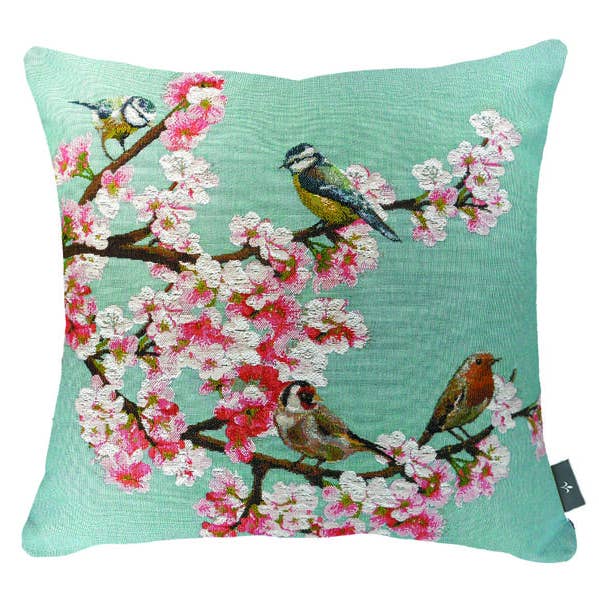 Funda de cojín tapiz pájaros en rama para venta al por mayor de Art De Lys