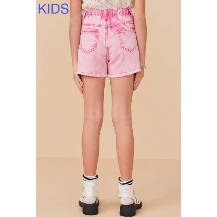 PINK Girls Washed Cutoff Denim Shorts for wholesale on Faire