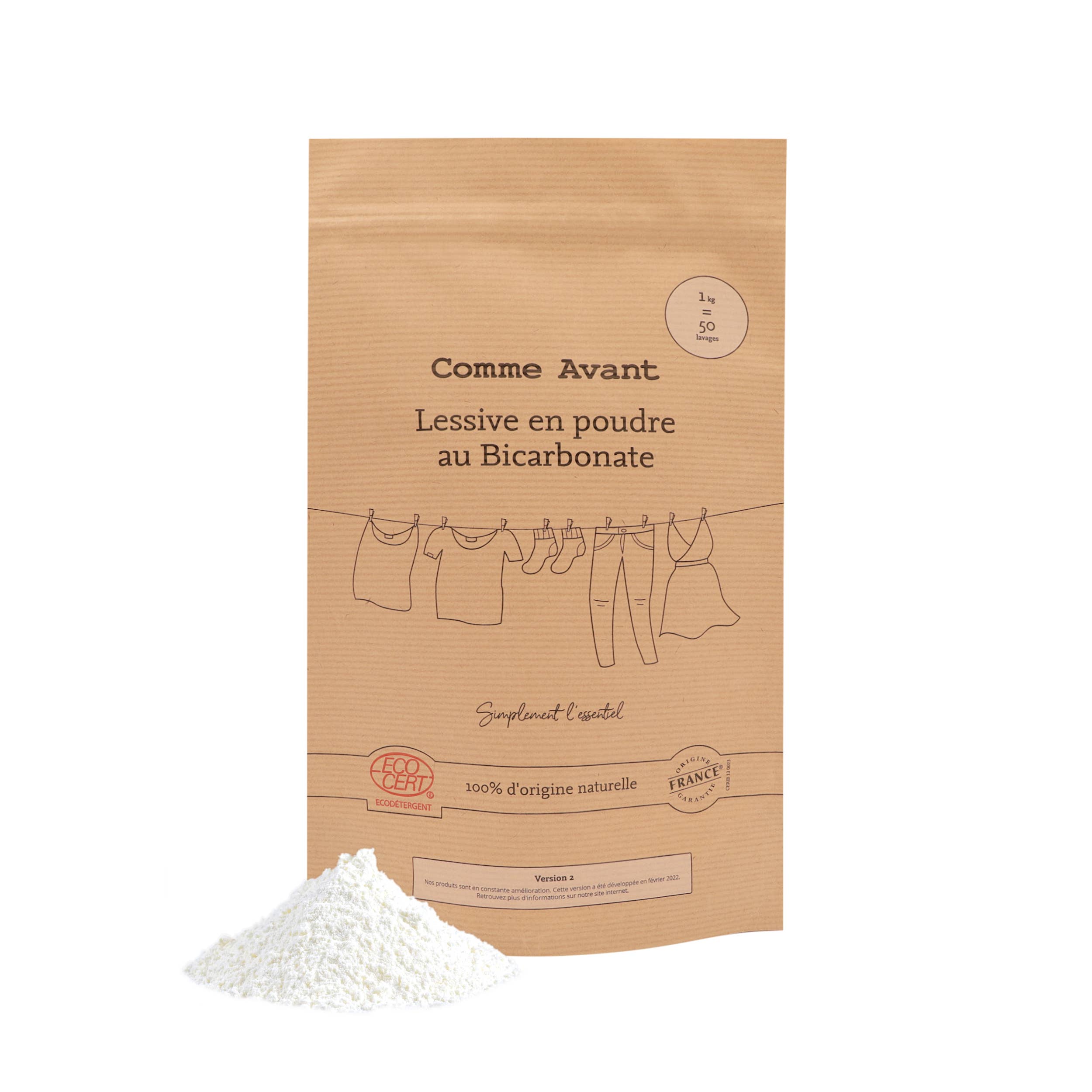 Comme Avant - Wholesale Laundry Detergent Powder/Pods - Detergent powder with bicarbonate • 1 kg bag1