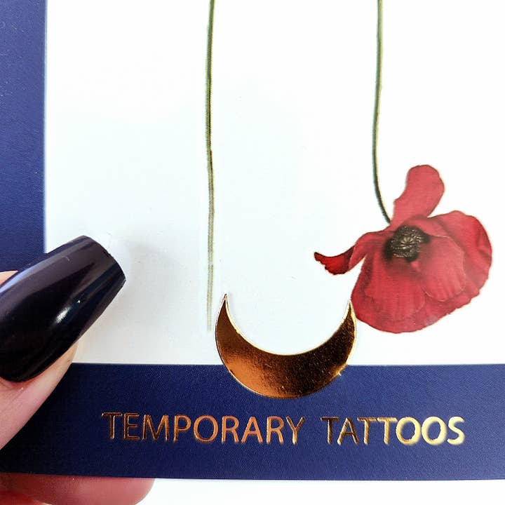 encredelicate – wholesale Temporary tattoo – Temporary colored poppy tattoo (set of 2)1