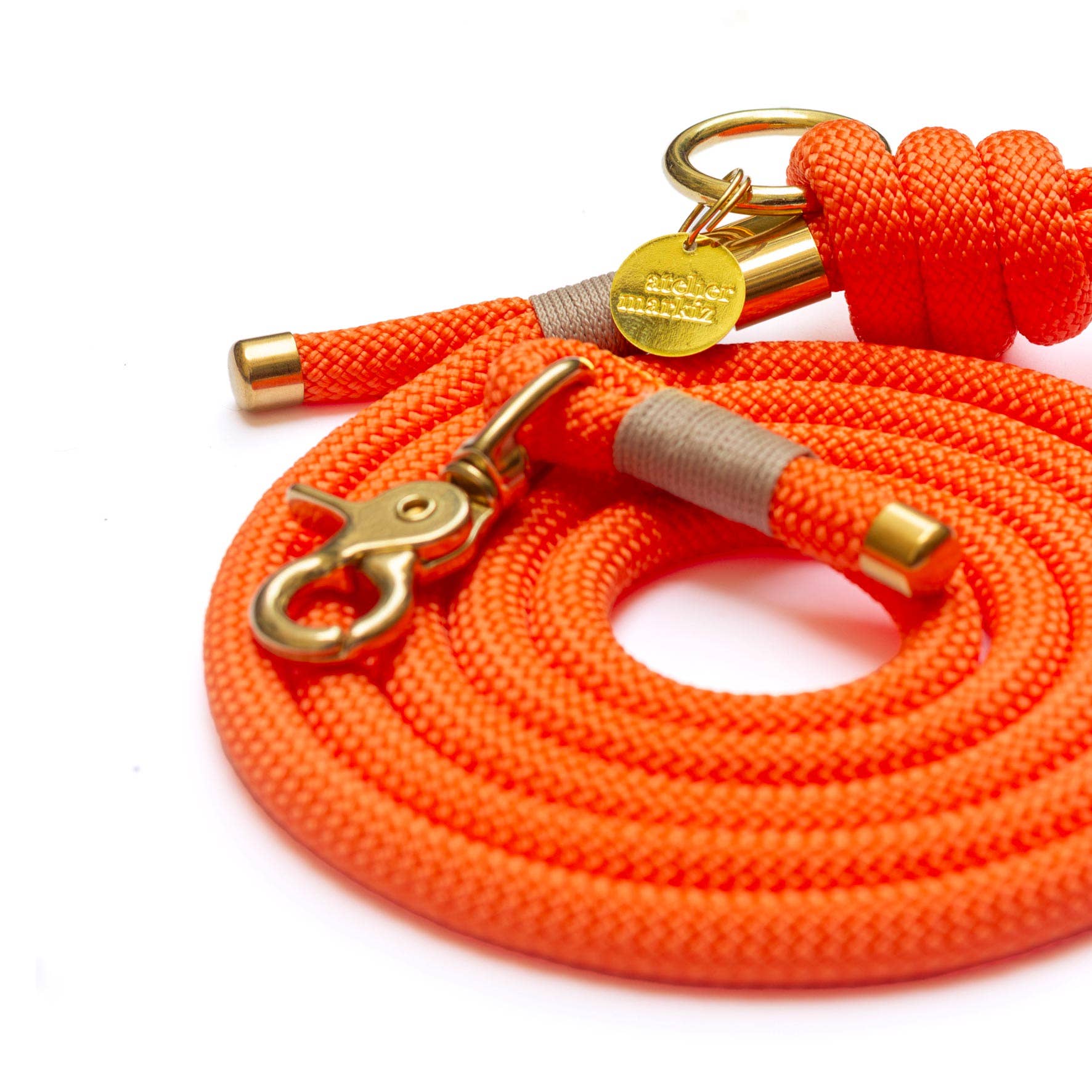 Atelier Markiz - Wholesale Pet Leash - Dog - Leave Orange1