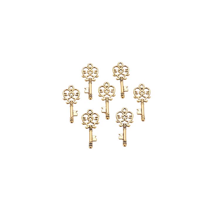 The Charm Bar Company - Wholesale Individual Charm/Pendant - * Gold Antique Key Charm1