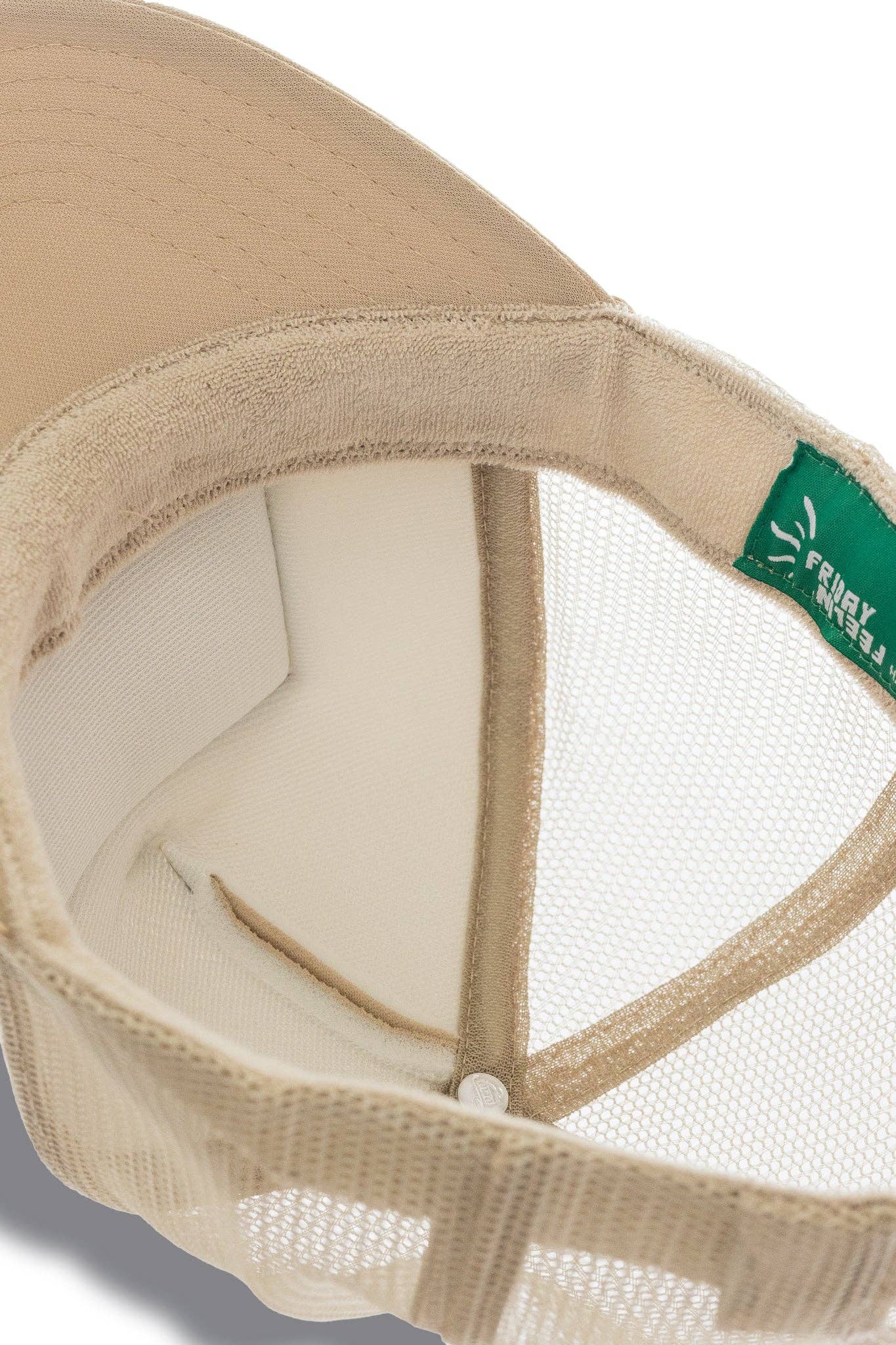 Happy Sun Trucker Hat in Tan for wholesale on Faire6