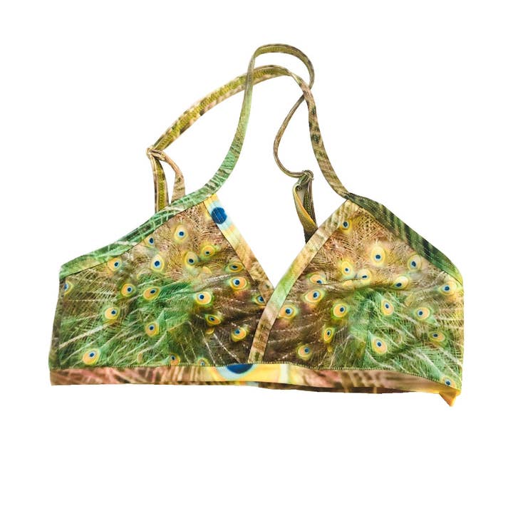 Peacock Lime Top Cross for wholesale by HAPPY UNDIES