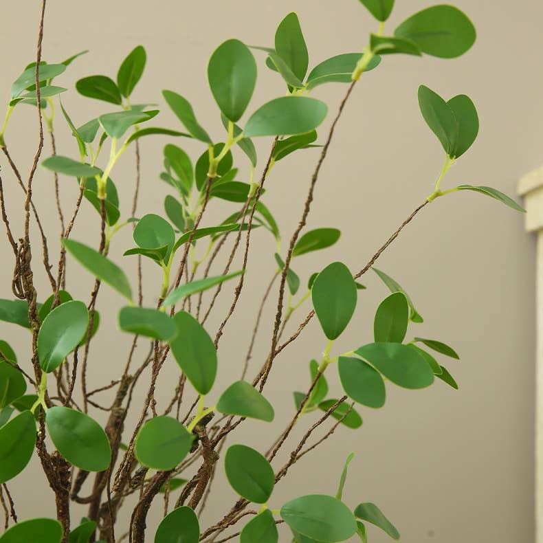 ACNITE(We cover U.S. import duties) – wholesale Artificial plant – Long banyan leaves false green plant Artificial branch3