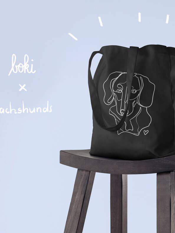 Pup'tastic days Biologisch katoen zwart voor wholesale door boki