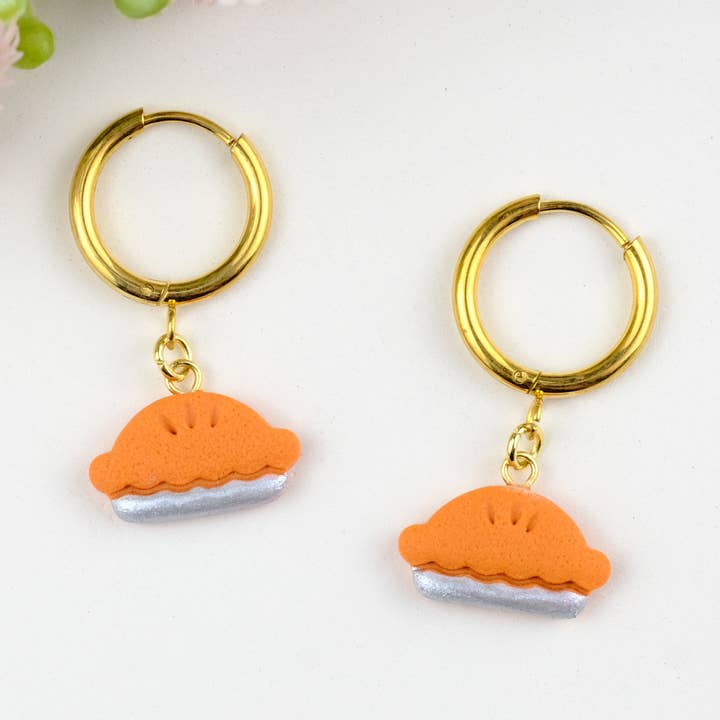 Pendientes de arcilla polimérica con forma de tarta para venta al por mayor de Mom’sClayCo