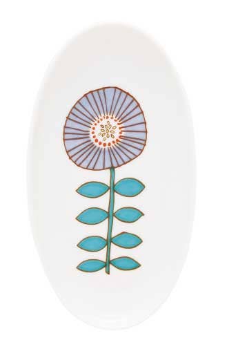 Japacolle — Japan Collections | See Latest News in "About" - Wholesale Decorative Plate/Dish/Bowl - HAREKUTANI Oval Plate Flower S3
