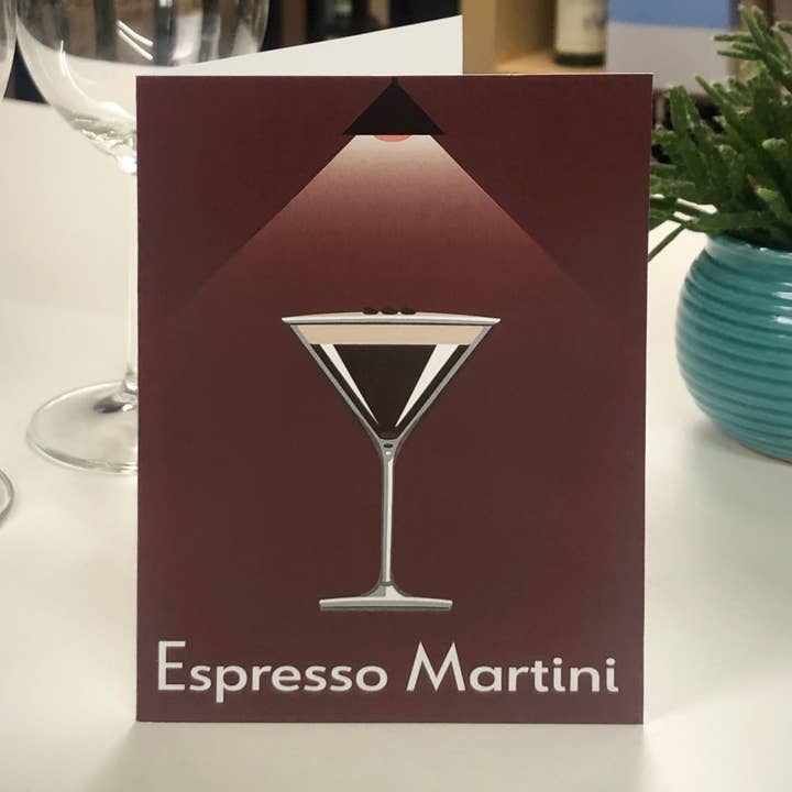 Rebecca Pymar - Wholesale Everyday greeting card - Espresso Martini Greetings Card0