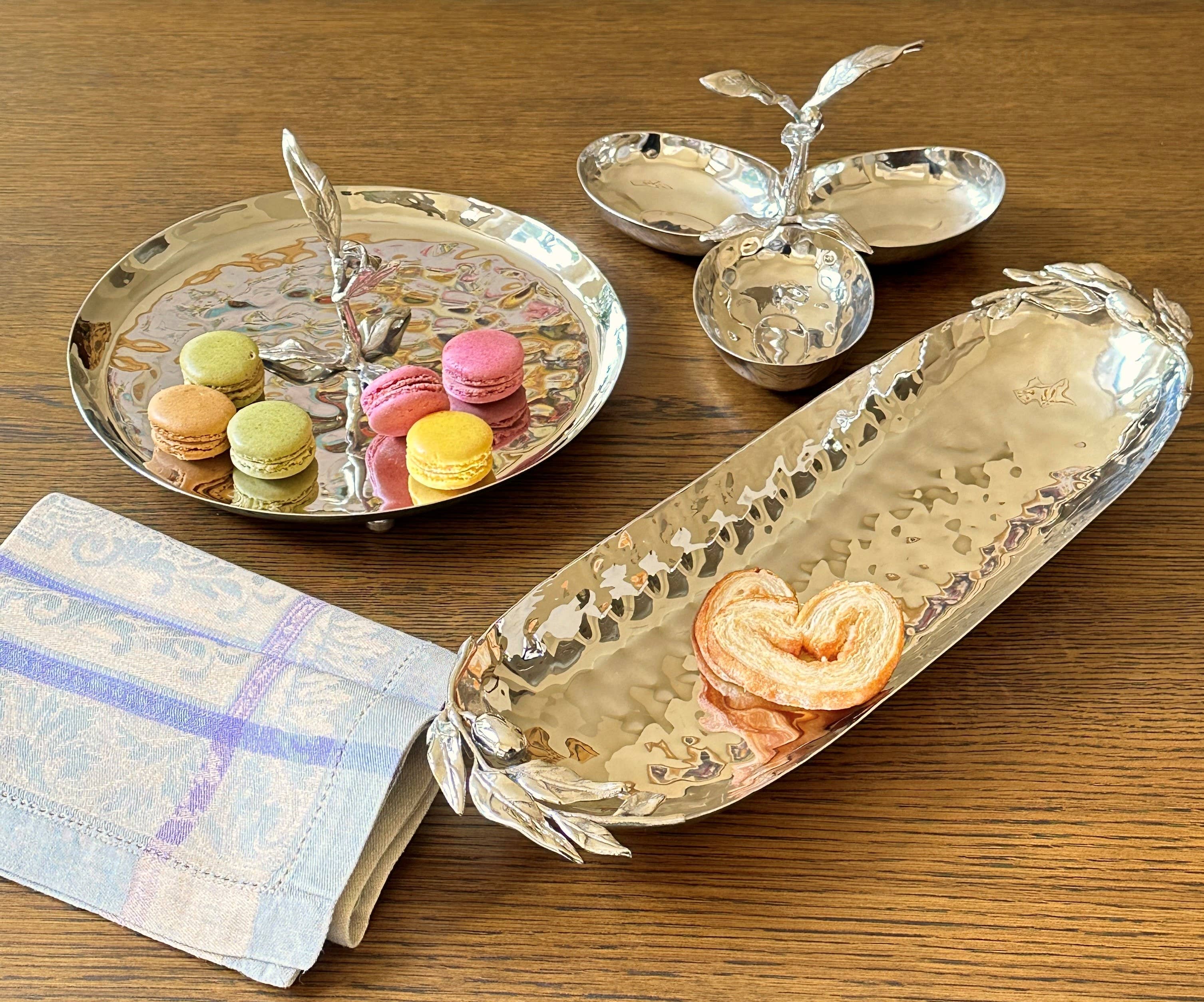 Carmel Ceramica - Wholesale Decorative Tray - Oliveira Stainless Steel Tidbit Tray3