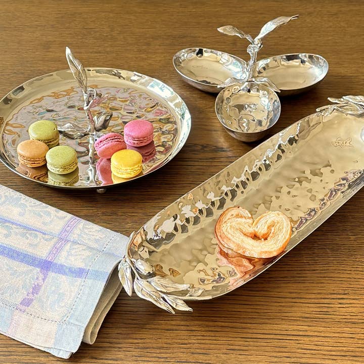 Carmel Ceramica - Wholesale Decorative Tray - Oliveira Stainless Steel Tidbit Tray3