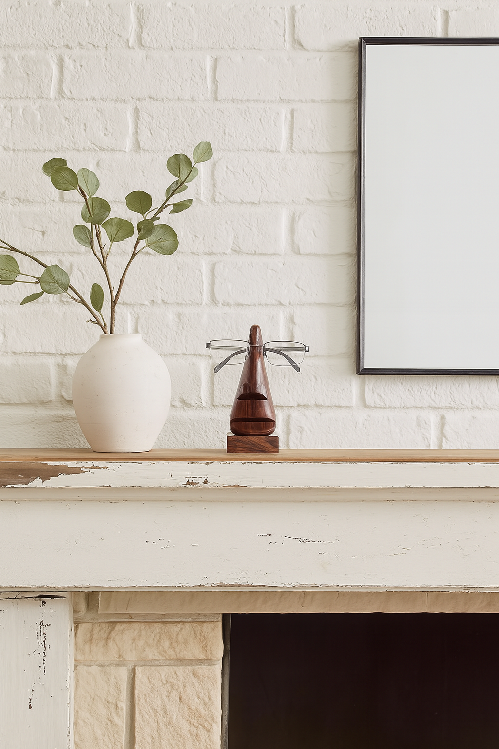 Matr Boomie Fair Trade – Engroshandel Brille- og solbrilleetuier - Unisex – Næsebrilleholder - Håndlavet indisk rosentræ2