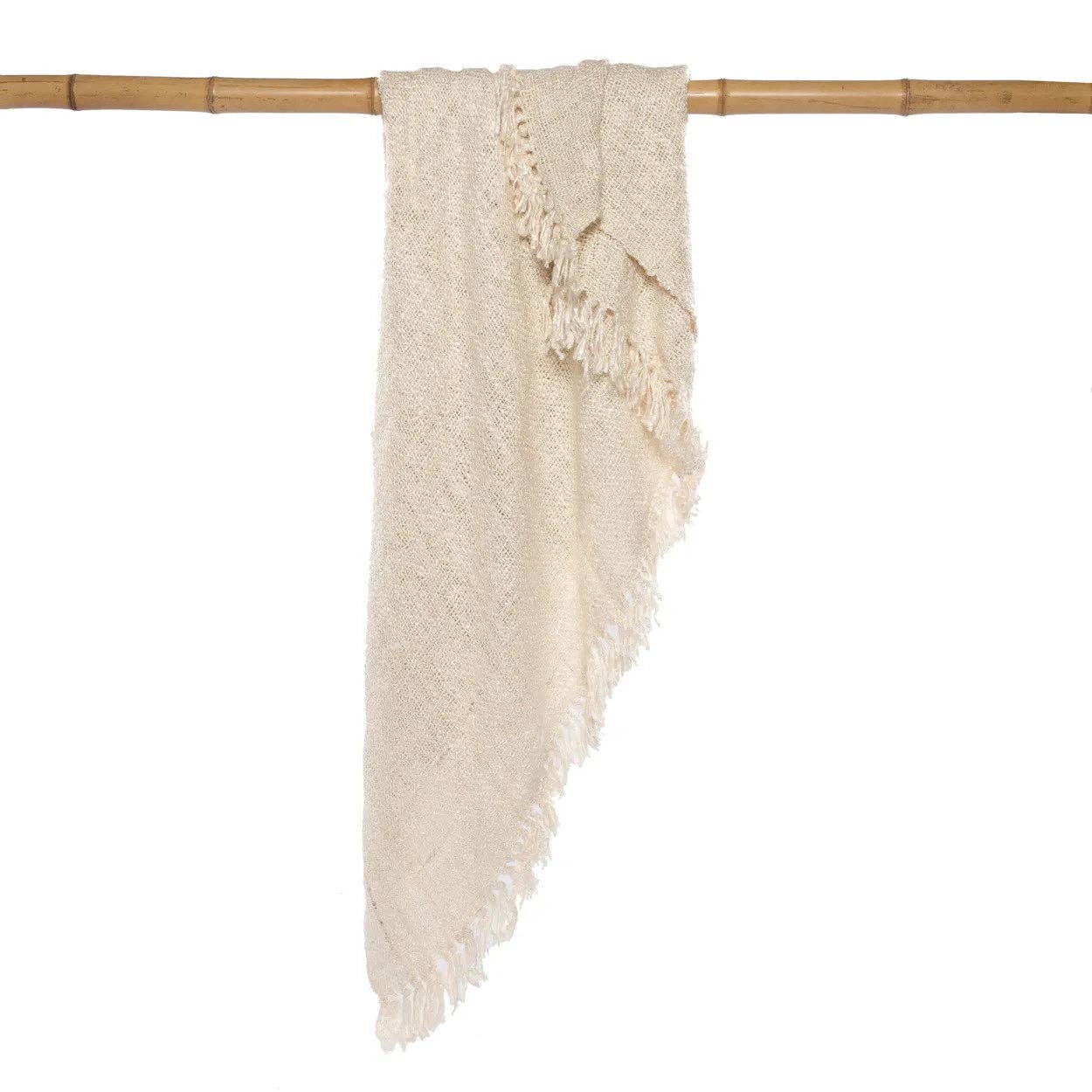 Bazar Bizar Living - Wholesale Throw Blanket - The s'il vous Plaid - Cream7