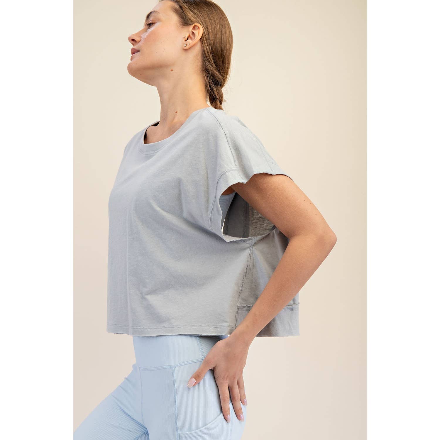 Rae Mode - Wholesale Shirt - Women's - COTTON SLUB OPEN BACK TOP20