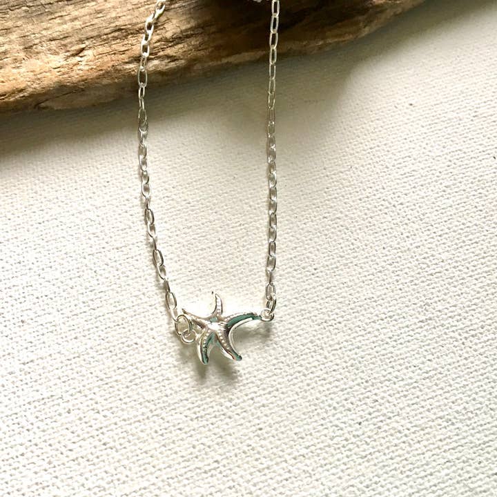 Starfish Anklet for wholesale by Jackie Gallagher Designs - Handmade Coastal Jewelry