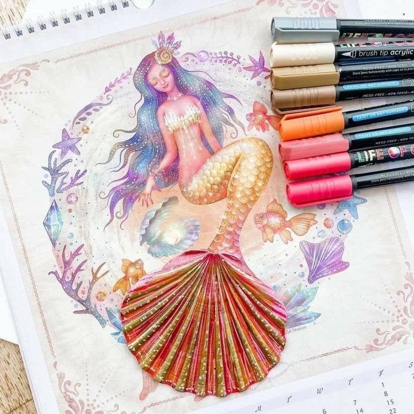 Life of Colour - Wholesale Marker - Metallic Brush Tip Acrylic Paint Pens - Set of 123