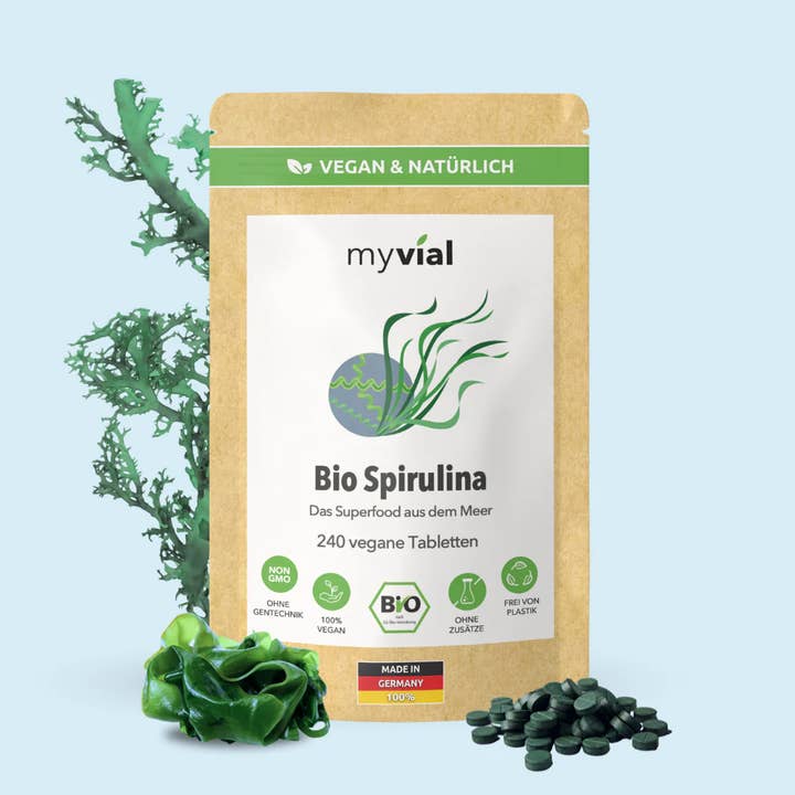 myvial – Engroshandel Kosttilskud og vitaminer – Bio Spirulina Tabletter Presslinger