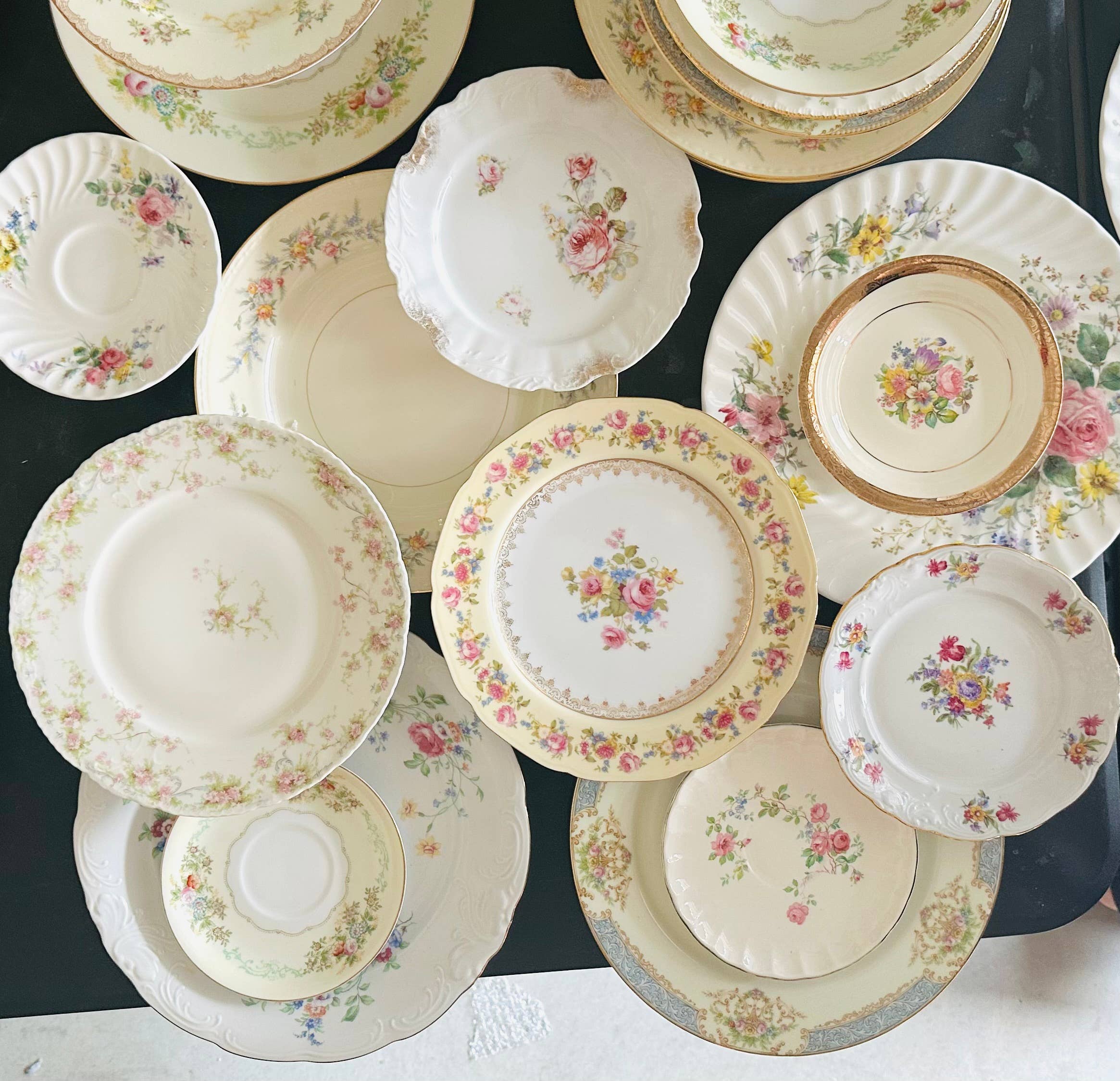 The Delicate Dish - Wholesale Salad Plate - Vintage Mismatched China Lunch Plates4