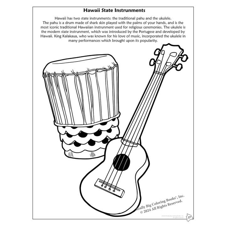 Really Big Coloring Books | ColoringBook.com - Wholesale Coloring & Activity Book - Kids & Baby - Hawaii State Coloring Book 8.5 x 112