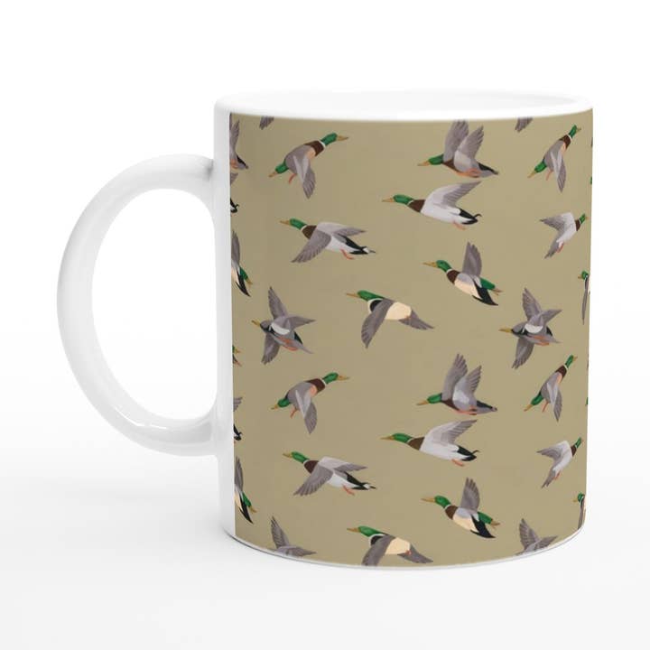 Keramikbecher im Vintage-Stil mit fliegenden Enten Design für den Großhandel von Aminelle & Willow