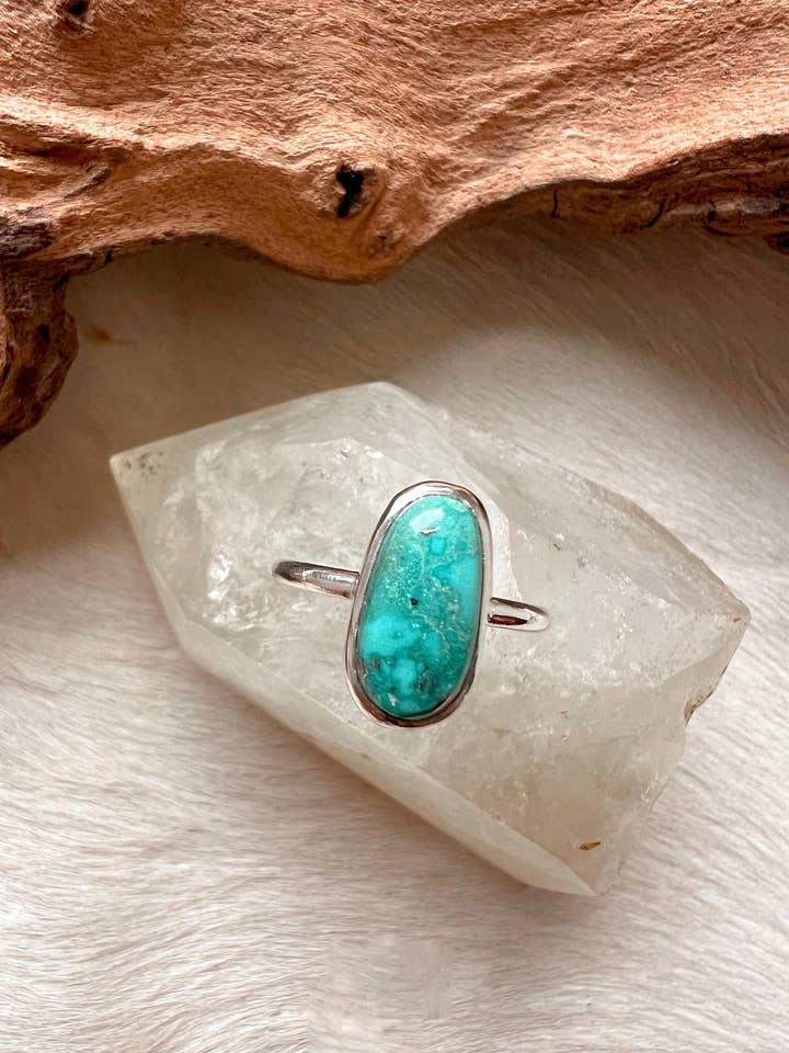 Turquoise & Silver ring for wholesale by Opal & Gold