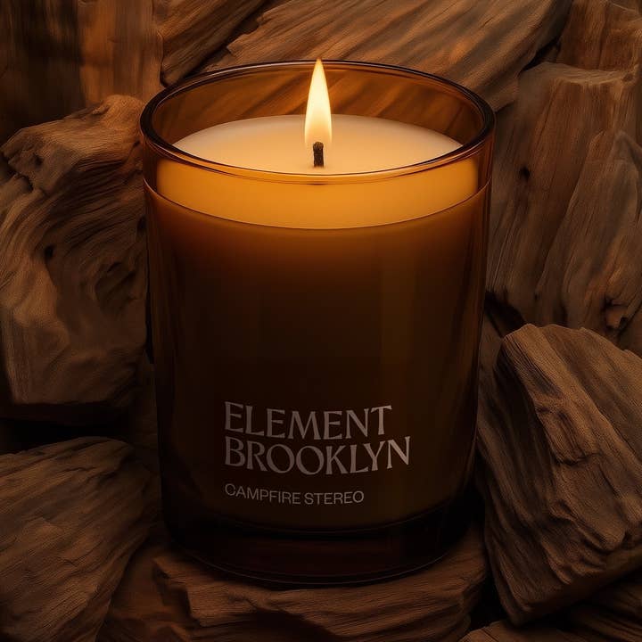 Campfire Stereo Candle for wholesale by Element Brooklyn