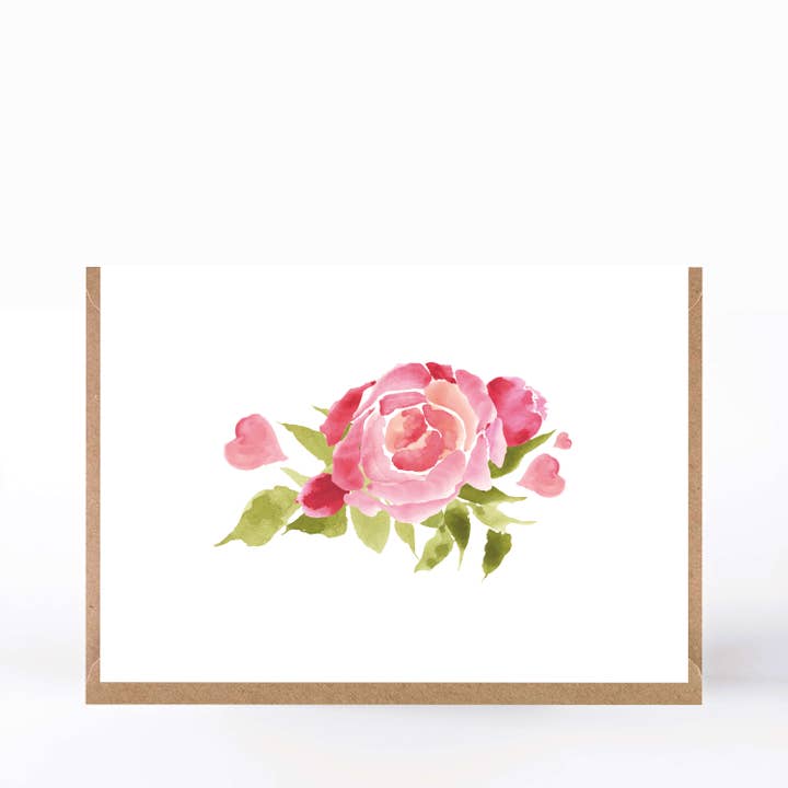 20324 St. Valentine´s Card Rose and hearts II. for wholesale by SIMPLY PAPER LOVE