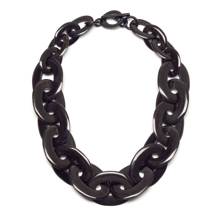 Black Oval Link horn statement Necklace mothers day jewelry
for wholesale by BRANCH JEWELLERY