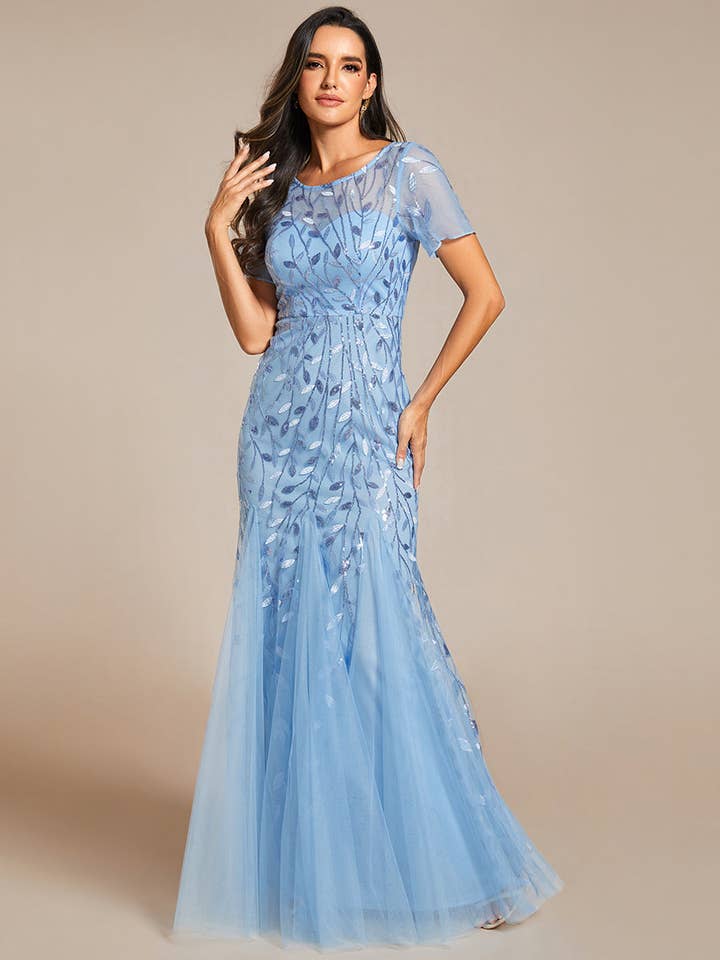 Ever-Pretty - Wholesale Gown - Women's - Sequin Shiny Fishtail Tulle Dresses for Party56
