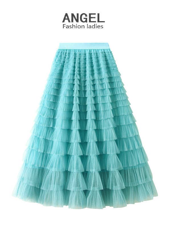 Mesh Tulle Tiered Skirt for wholesale by VividLux