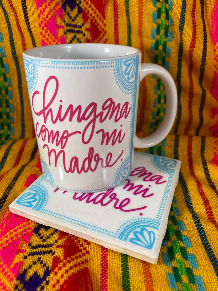 Chingona Como Mi Madre Mug and Tile Bundle for wholesale by Very That
