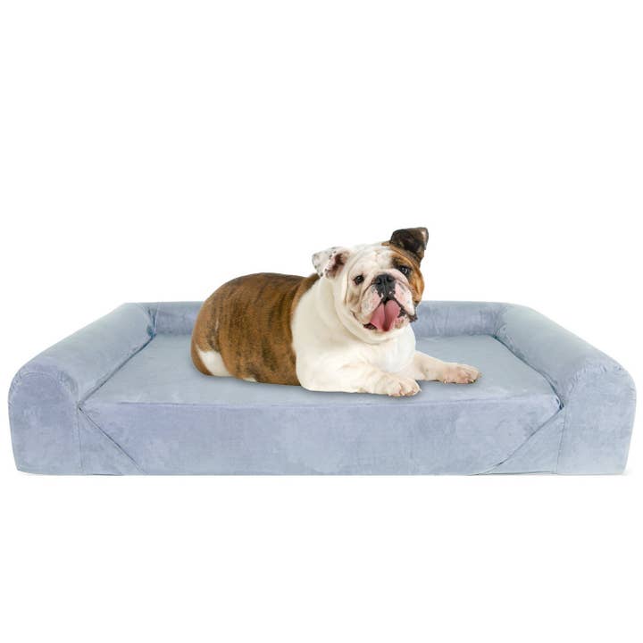 Sofá cama para perro, espuma viscoelástica ortopédica, grande, color gris para venta al por mayor de Kopeks