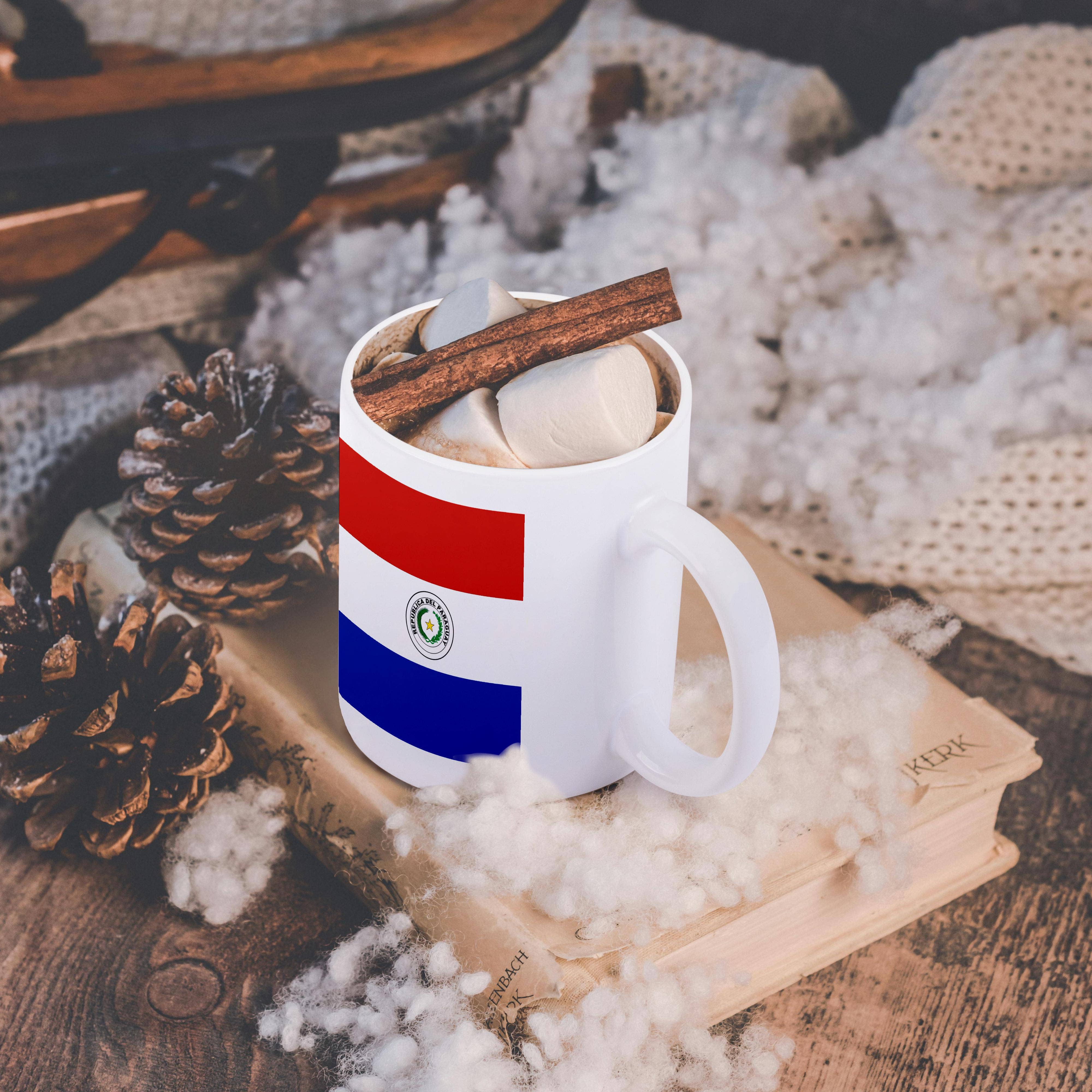 3dRose - Wholesale Coffee Mug - 3dRose, Flag of Paraguay - Paraguayan red white blue with palm olive branch star coat of arms South America, Mug11